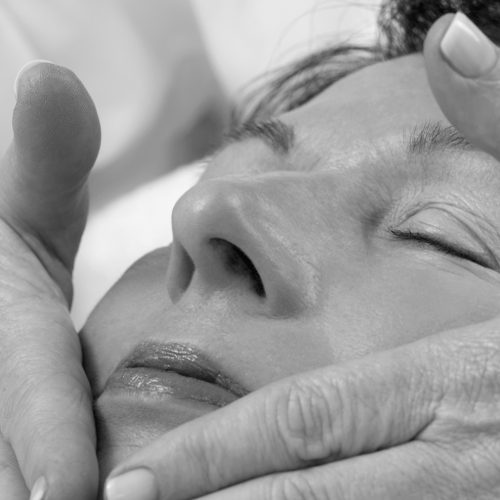Kosmetik-Gesichtsmassage