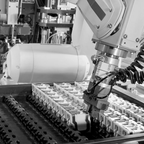 Roboter-Industrieanlage