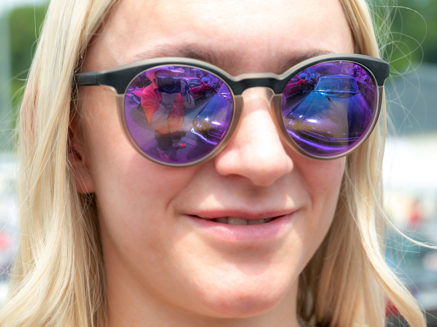 Wiedtal Classic Oldtimer Treffen Spiegelung Sonnenbrille 366