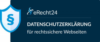 Datenschutz Siegel Dark Horizontal Large